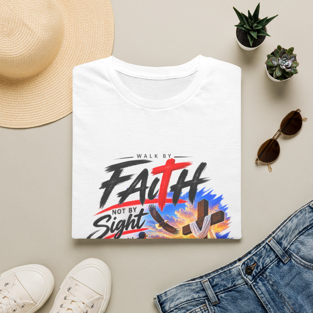 Marchez par la foi, non par la vue – T-shirt chrétien | 2 Corinthiens 5:7
